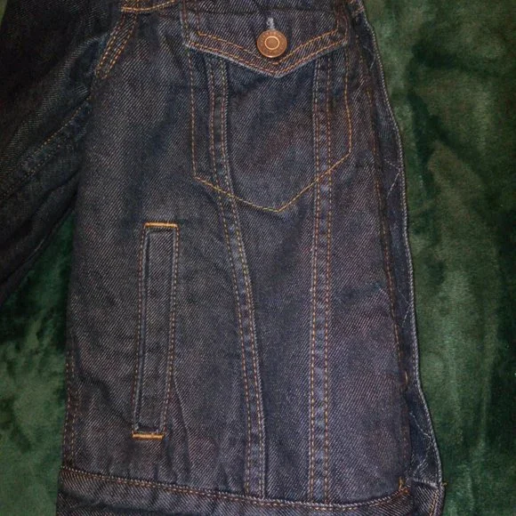 GAP Denim Sherpa Icon Jean Jacket Boys Sz M / 8 - Picture 7 of 14